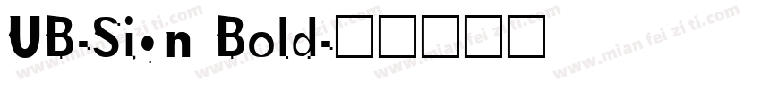 UB-Sign Bold字体转换